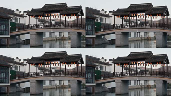 杭州商业街区的龙年灯会