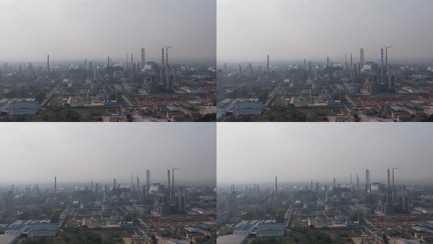 广东茂名乙烯工业生产大型工厂化工厂航拍