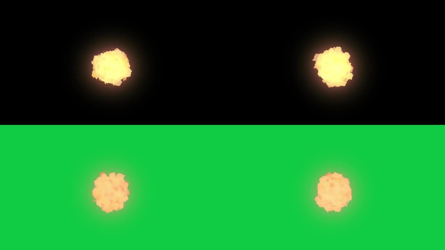 燃烧的火焰能量球可循环的vfx效果4k动画