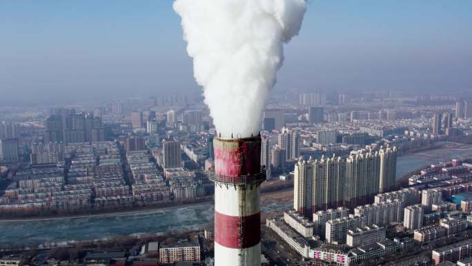 4K化工厂电厂烟囱大气污染碳排放Dlog