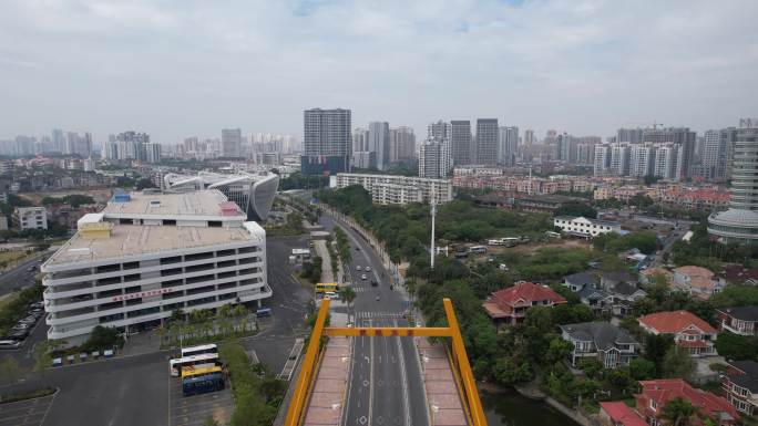 广西北海银滩大桥交通航拍