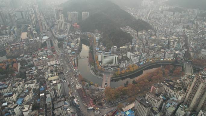 贵州遵义城市大景航拍