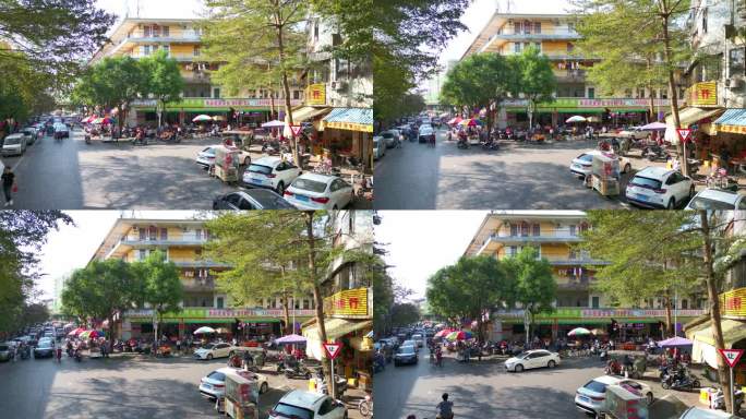 阳江市岗列菜市场航拍【4K】