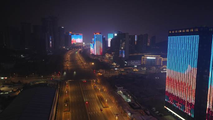 济南东部新城龙年春节夜景灯光秀