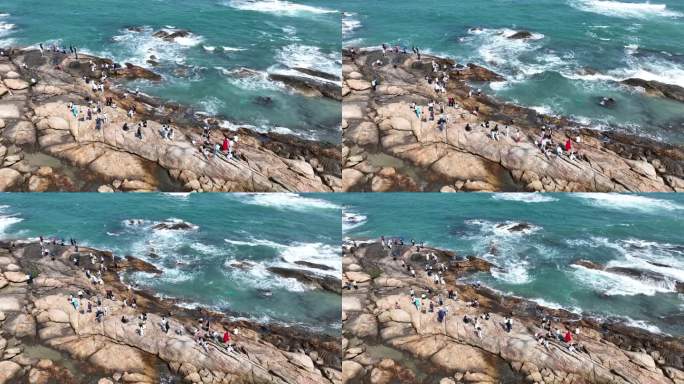 海南环岛旅游公路游人如织