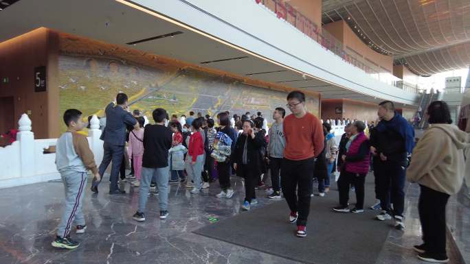北京大运河博物馆观众参观北京城市副中心