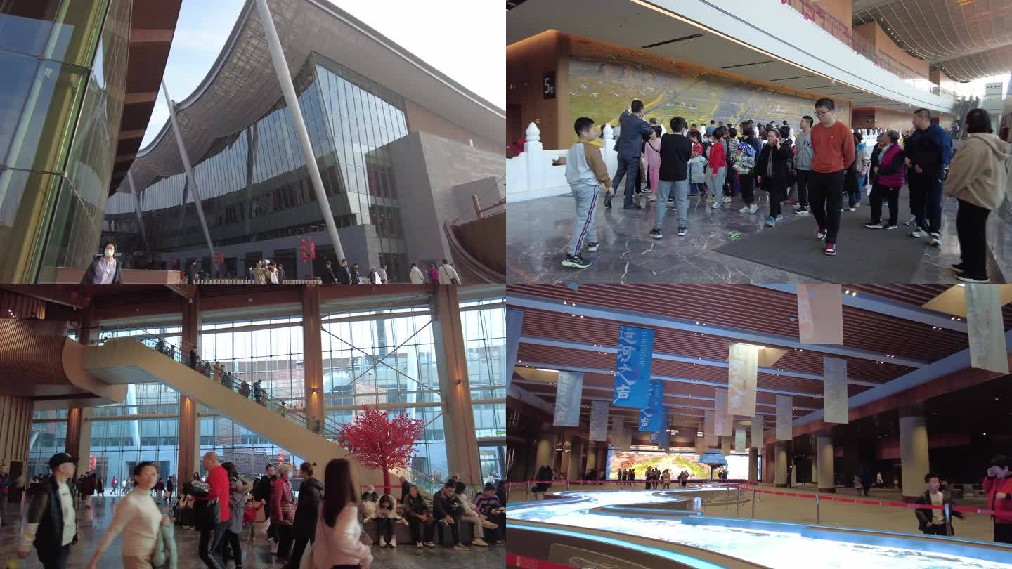 北京大运河博物馆观众参观北京城市副中心