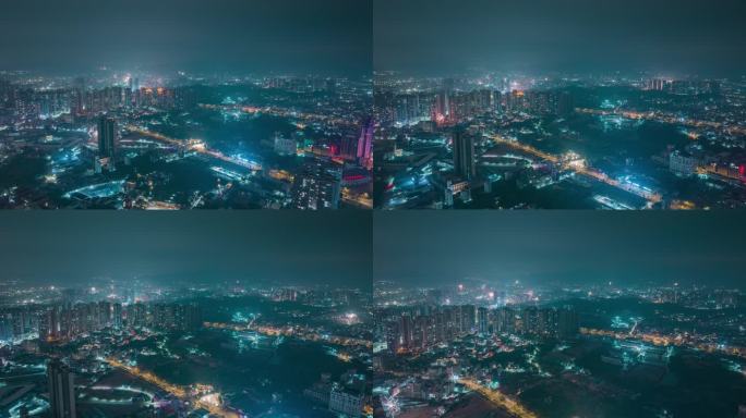 深圳夜晚延时夜景城市cbd视频素材