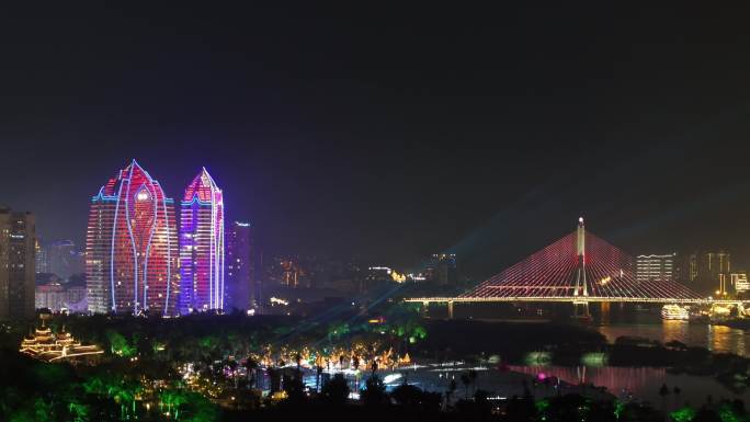 西双版纳景洪市夜景