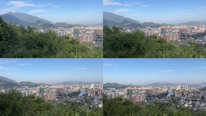 4K原创 山里的城市风景
