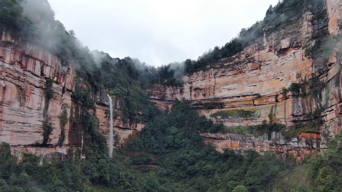 江津四面山土地岩景区航拍4K