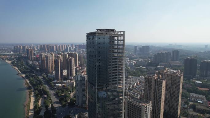 湖南衡阳第一高楼建筑航拍