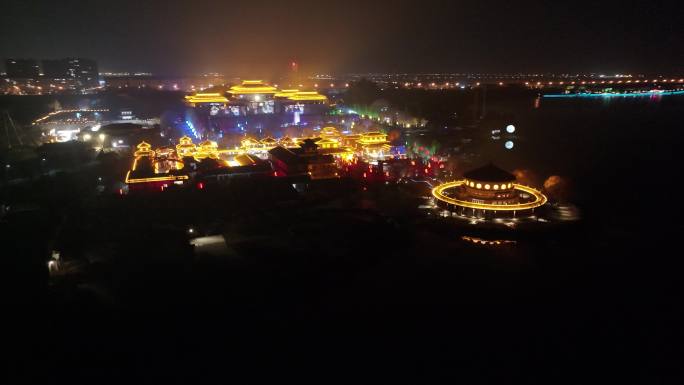 东营广饶孙武湖夜景