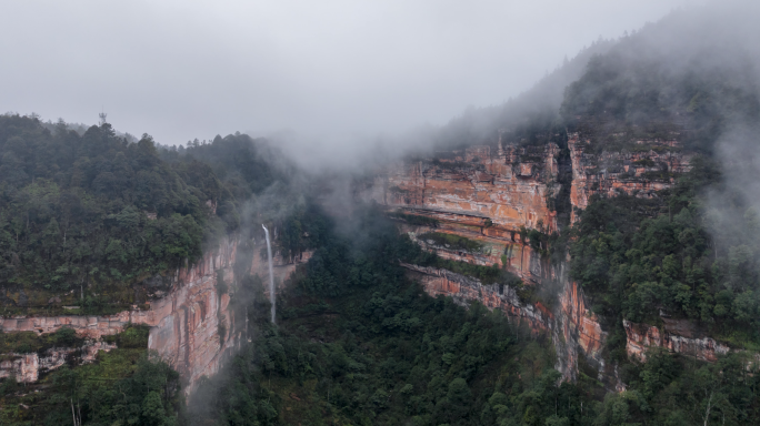 江津四面山土地岩景区延时航拍