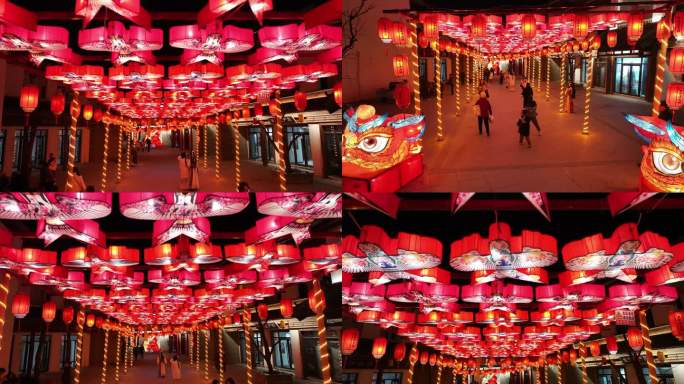古镇春节传统花灯