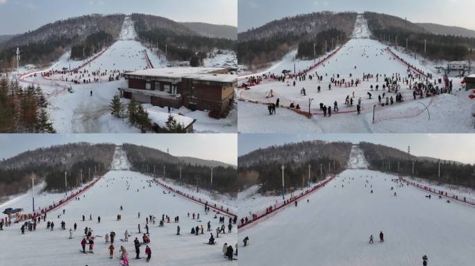 4k中国雪乡雪景航拍