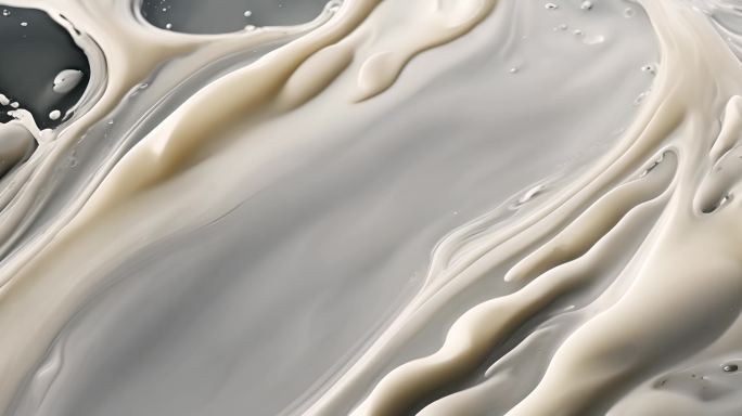 牛奶流体 白色液体流动