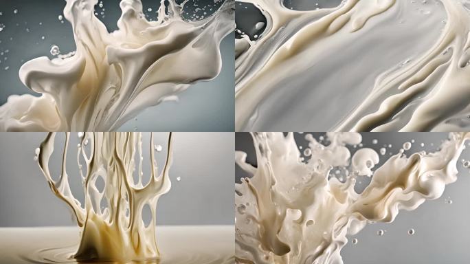 牛奶流体 白色液体流动