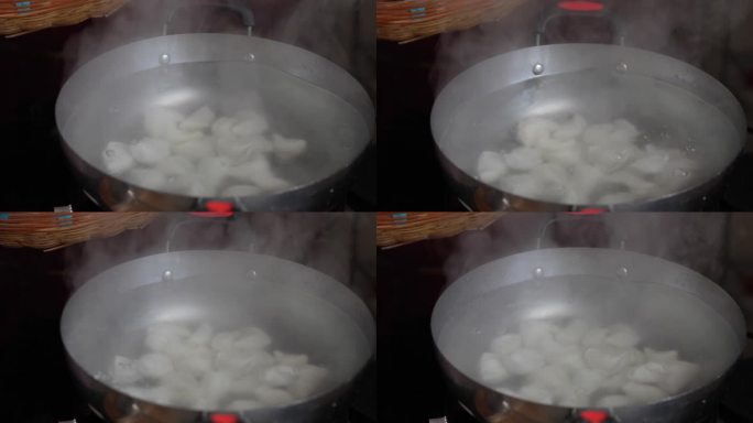 乡村传统美食过年手工汤圆制作