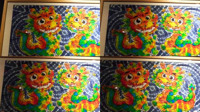 中国传统非遗民间美术艺术，纸扎染印染工艺