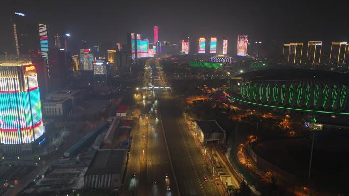 济南东部新城龙年春节夜景灯光秀