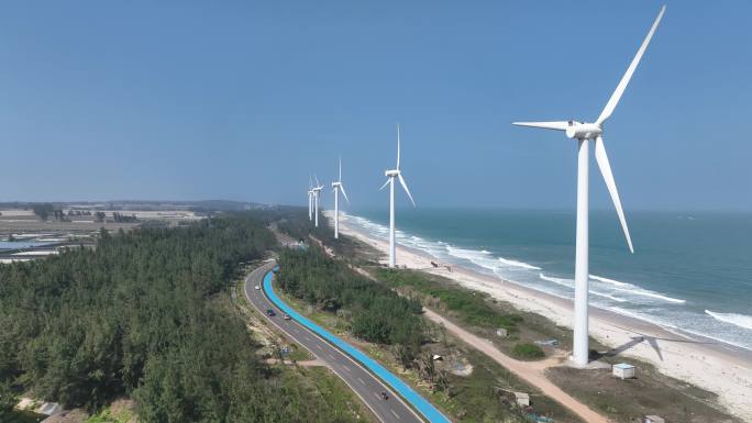 海南环岛旅游公路大风车