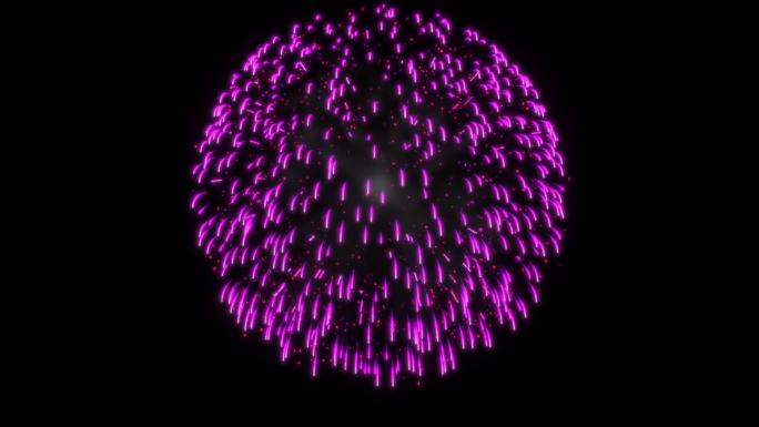 紫色粒子烟花爆炸带通道素材粉色烟花