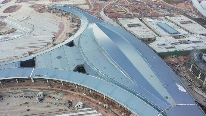 天府国际机场2020年航拍施工现场修机场