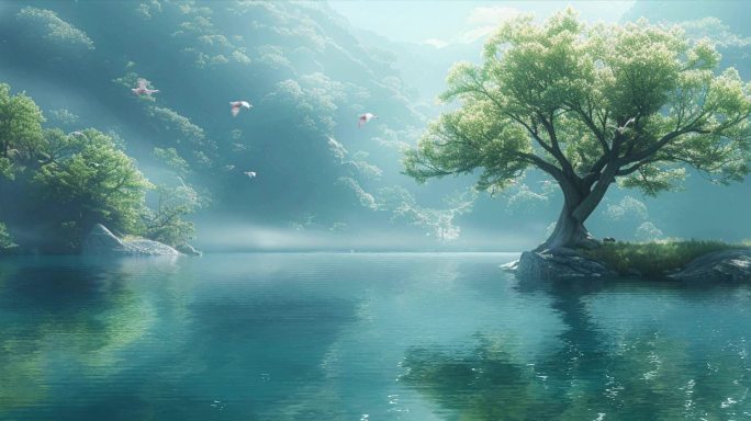 粒子树  唯美树   大树 粒子438
