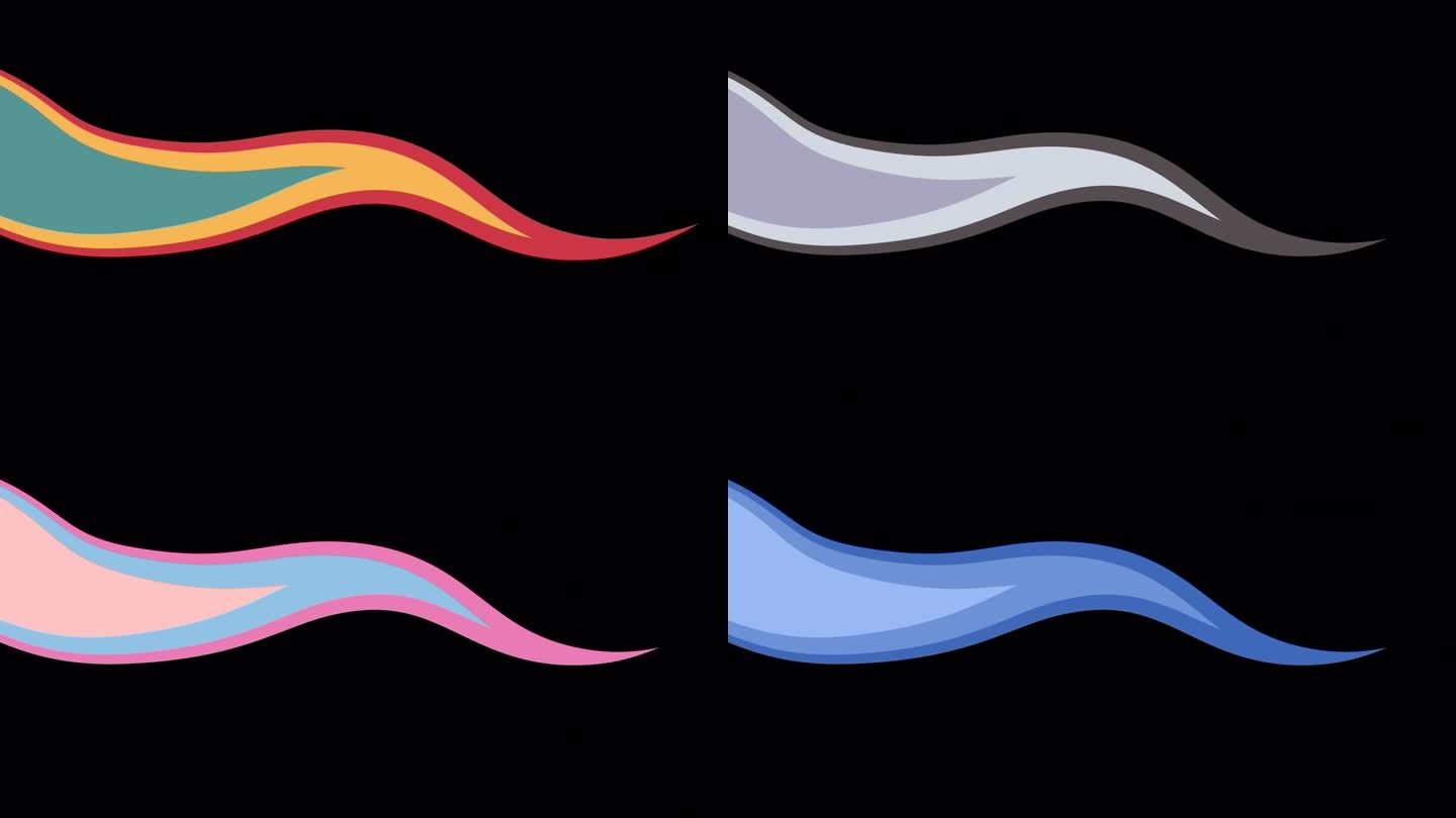 带alpha通道的绕线和分线过渡组。包括6种颜色的图案。