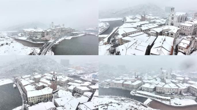 4k华裔小镇雪景