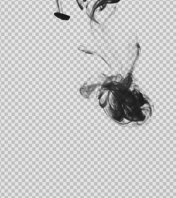 【4K 120帧】实拍水墨特效带透明通道