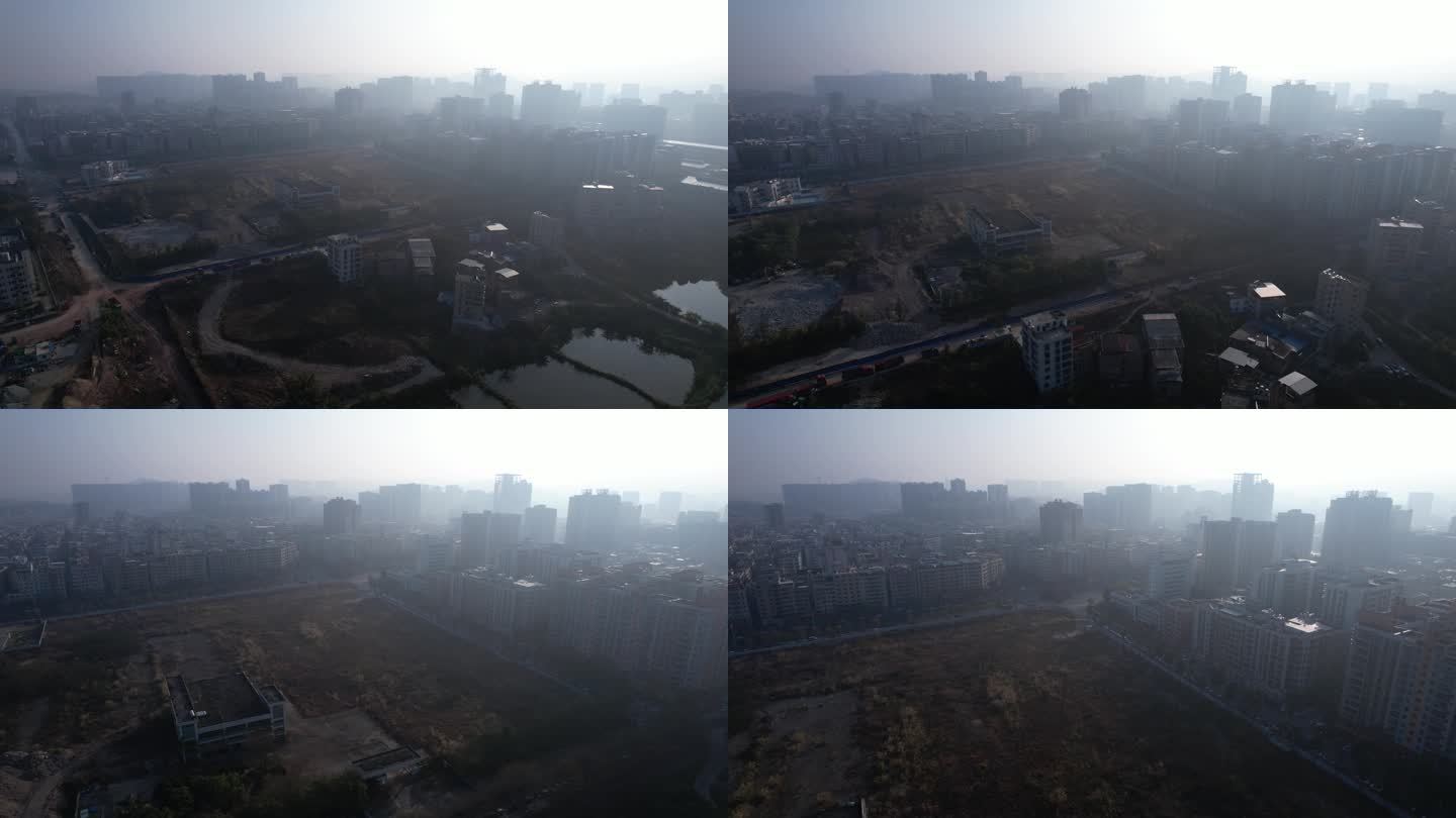 空气质量 雾霾 空气污染 清晨 太阳