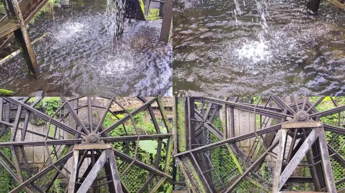 水车灌溉 工具孔明车竹水车农业生产水动力