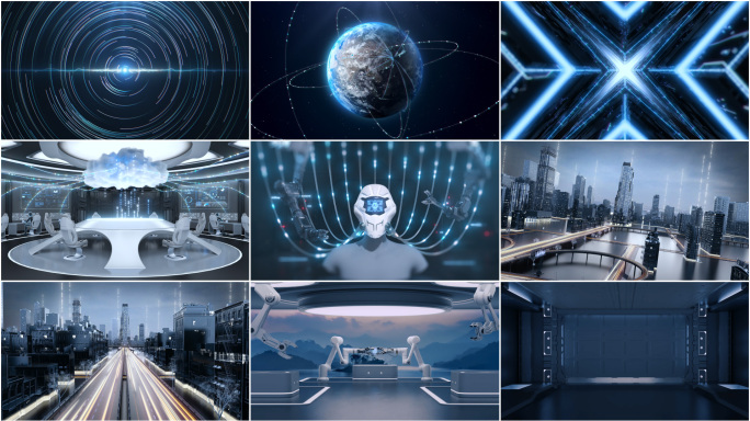 AI科技数字城市人工智能-开场素材