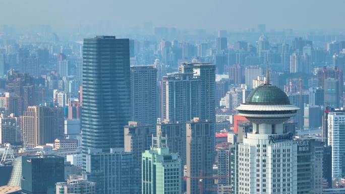 上海市黄浦区外滩高楼大厦摩天大楼航拍城市