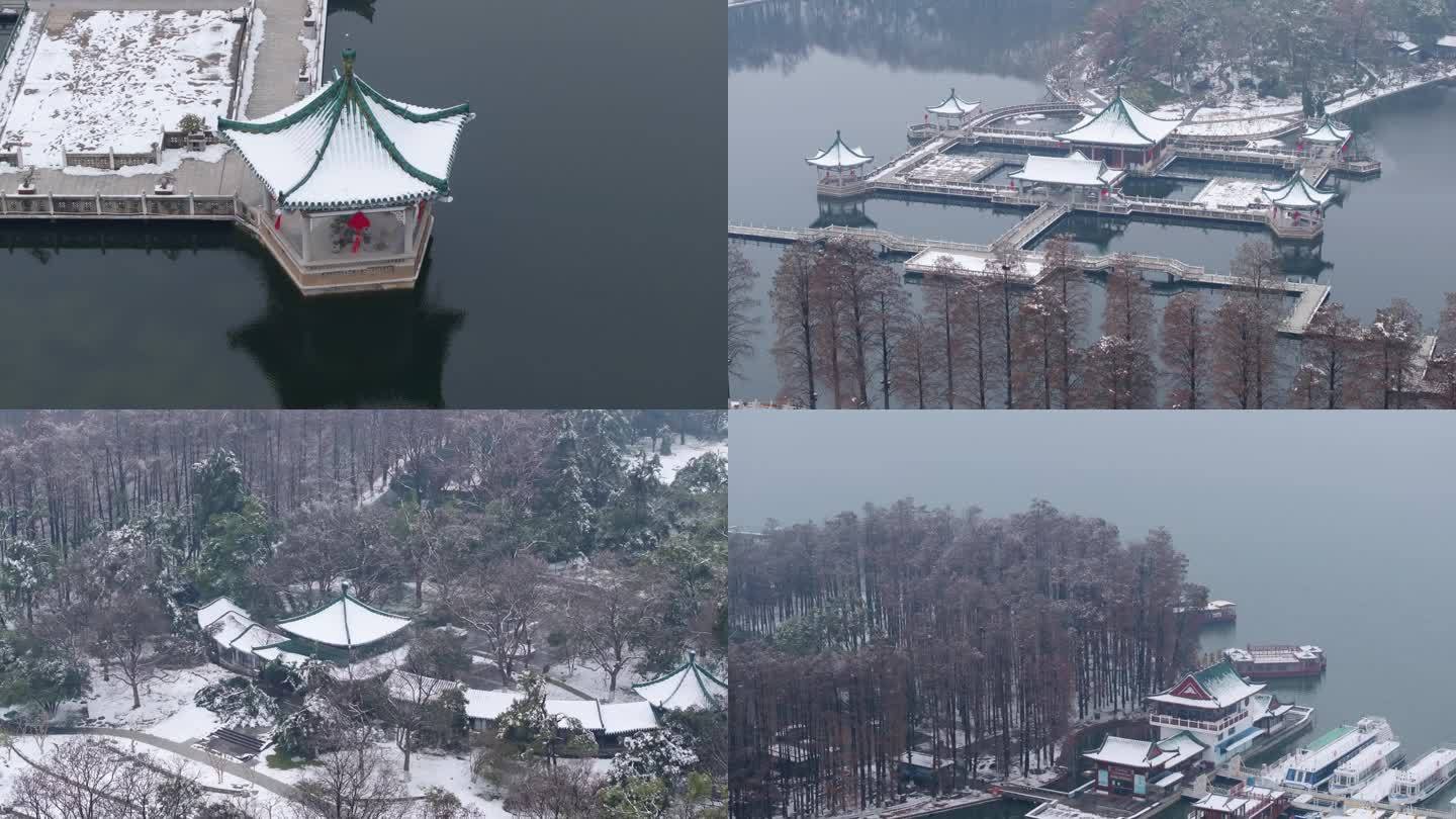 2024武汉东湖下雪景