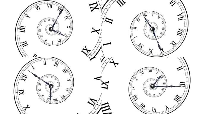 无限时钟与罗马数字。时间漩涡