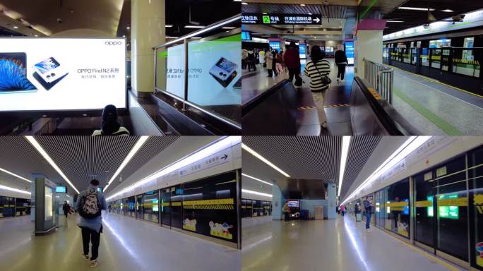 上海城市地铁人流视频素材49