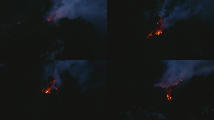 火灾烧山林防火消防着火镜头_升格_02