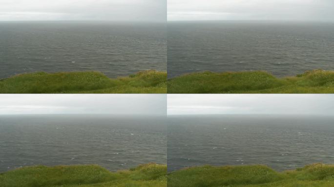 在苏格兰北部汹涌的大海上，无情的风鞭打着长满草的悬崖顶端
