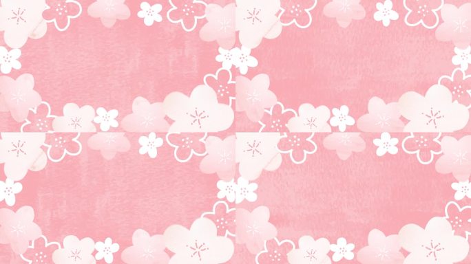 可爱的樱花循环动画粉红色