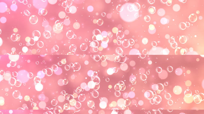 8k循环梦幻粉色卡通泡泡粒子舞台背景