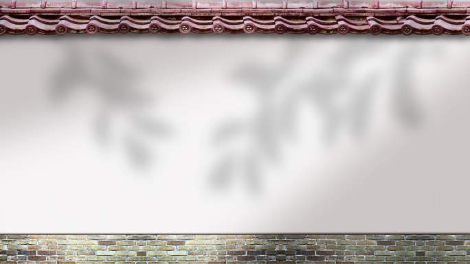 中式院墙光影时光痕迹光影变幻4K背景