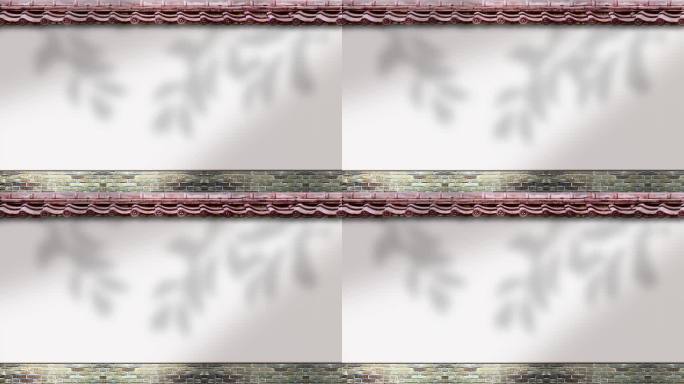 中式院墙光影时光痕迹光影变幻4K背景