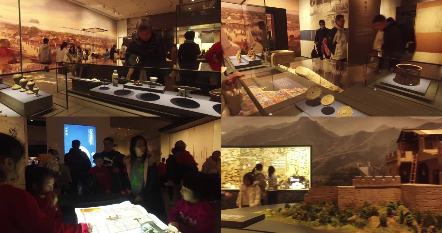 首都博物馆北京通史展观众参观北京历史