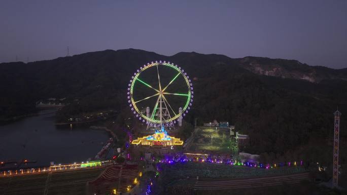 望天湖景区夜景