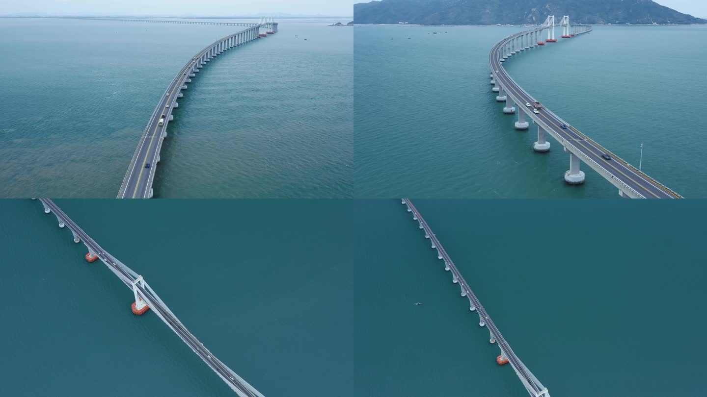 跨海大桥-汕头南澳跨海大桥-高清航拍4k