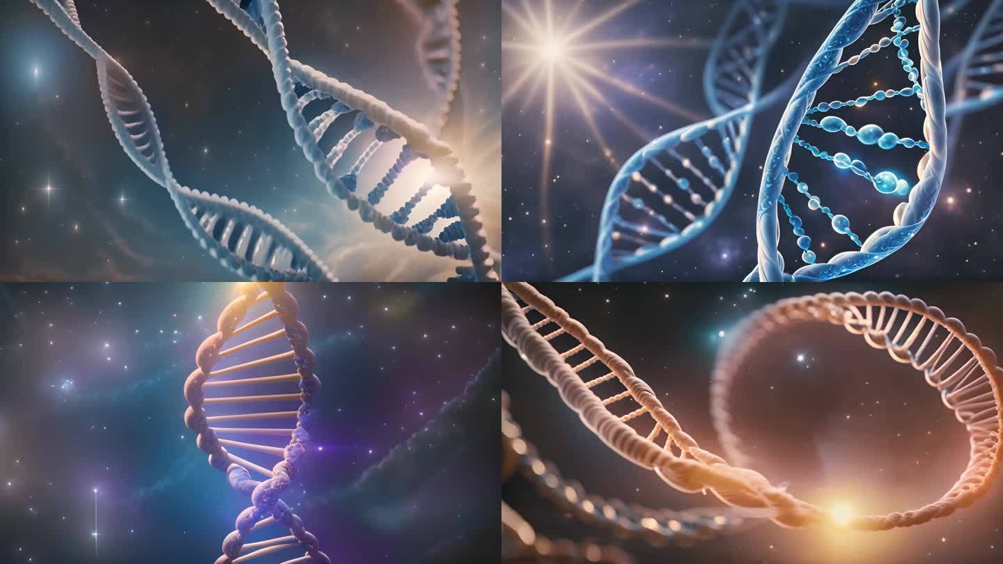 医学医疗科技实验细胞DNA链条基因结构