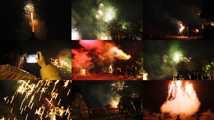 新年喜庆庆祝春节十五元宵节烟花燃放烟火